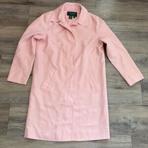 Lauren Ralph Lauren pale pink preppy trench rain jacket size Petite